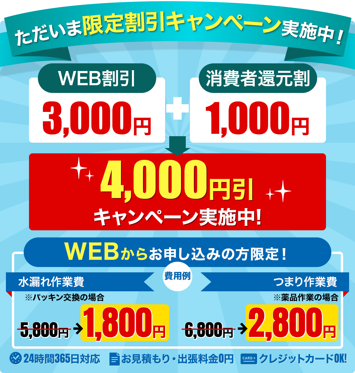 今だけ限定割引キャンペーン実施中！