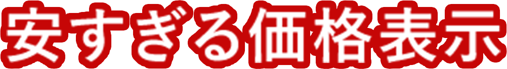 安すぎる価格表示