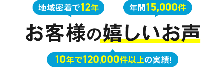 お客様の嬉しいお声